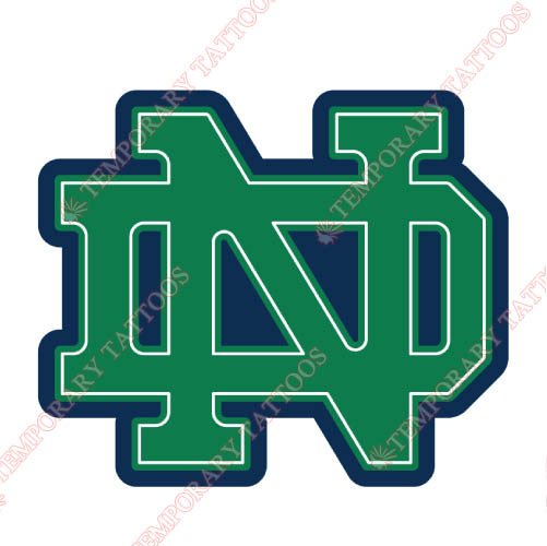 Notre Dame Fighting Irish Customize Temporary Tattoos Stickers NO.5710